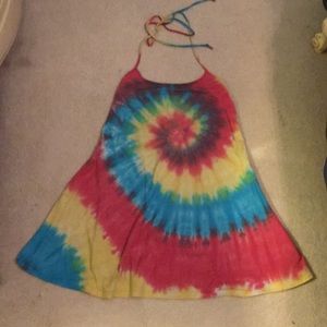 Tie-dye Halter Sundress